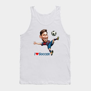 I Love Soccer Tank Top